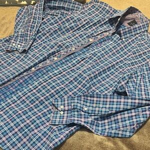 Tailorbyrd Multicolor Plaid Button Down Shirt